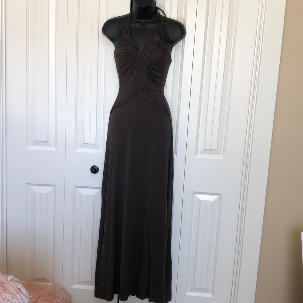 Angl Small Olive/brown maxi dress